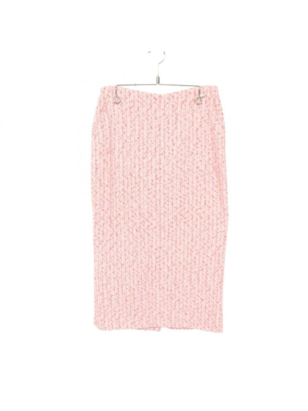 Chanel Skirt CC Logo Button Tweed Cotton